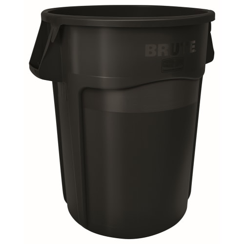Rubbermaid Vented Brute 44 Gallon Waste Container, Black